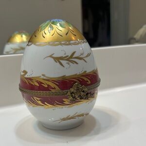 Limoges France Hand Painted Egg